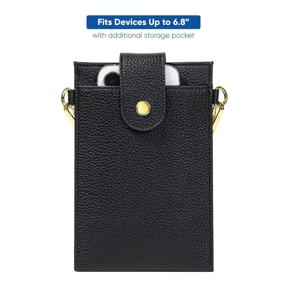 ONN   Universal Crossbody Phone Bag  and Wallet  Case  XXL - Black